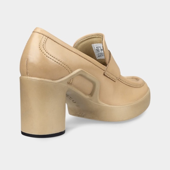 ECCO Women's Shape Sculpted-Motion 55 Mm Platform Loafers in Beige NWOB - Picture 2 of 16